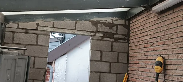 Ouverture avec poutre acier